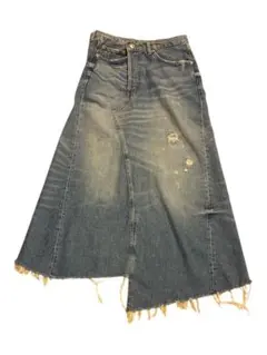 ZARA アシンメトリックデザイン デニムスカート