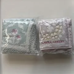 LAURA ASHLEY タオルハンカチ 2枚セット　25cm幅　タグ付未使用品