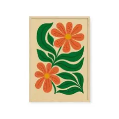 アートポスター　ミッドセンチュリーモダン　ヴィンテージ フラワー