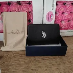 U.S. POLO ASSN. 二つ折り財布 ブラック 男女問わずのサムネイル