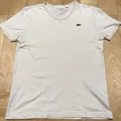 ラコステ Vネック 半袖Tシャツ アイボリーのサムネイル