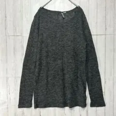 DIVIDED ディバイデッド　長袖ニット　ダークブラウン【L】　薄地　H&M