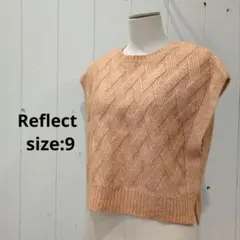 リフレクト Reflect きれい色 ニット ベスト オレンジ レイヤード 9号