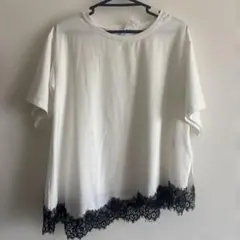 ラコレ　裾レースドッキングTシャツ 未使用
