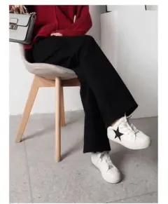 裏起毛 リブ パンツ 韓国 大人気 カジュアルパンツ コーデュロイ 防寒