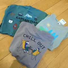 【新品未使用】アウトドアTシャツ3枚セット　140cm