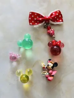 ディズニー ミニーマウス ミッキーマウスデコパーツ