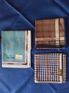 Trussardi & Christian Dior他 ハンカチ３枚セット