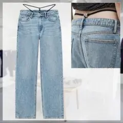 Alexander Wang ロゴレイヤードハイライズデニムパンツ レディース Alexander Wang ロゴレイヤードハイライズデニムパンツ