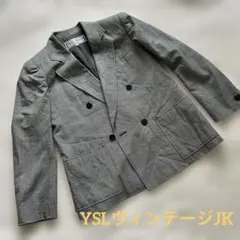 YVES SAINT LAURENT ダブルブレストジャケット 中古・古着通販】Saint Laurent Paris (サンローランパリ) ストライプ