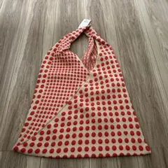 【最終値下げ5月中】ドット柄バッグ ベージュ×赤