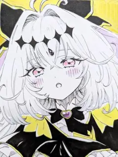 キュアアルカナシャドウ ファンアート 手描きイラスト アナログ