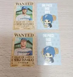 北海道日本ハムファイターズ　ワンピース　コラボ手配書　ステッカー