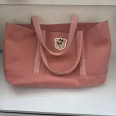 LOVERARY BY FEILER トートバッグ ピンク クマ刺繍 - メルカリ