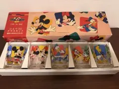 ☆ディズニー　レトロ　グラス　セット　ジョイ　ミッキー　ミニー　ドナルド