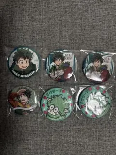 僕のヒーローアカデミア 緑谷出久 缶バッジ 6点セット 十傑