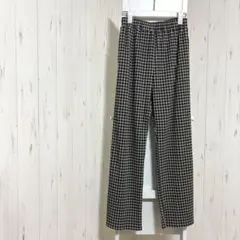 ローリーズファーム チェック　プリーツ　パンツ　ワイドパンツ