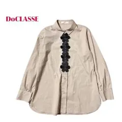 DoCLASSE ドゥクラッセ 花モチーフ ブラウス シャツ ベージュ Lのサムネイル