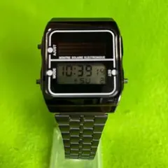 ソーラー デジタル時計 黒 MONTRE SOLAIRE ELCTRONIQUE