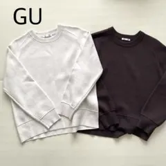 ブラウンニットクルーネック