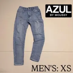 【AZUL】メンズ レディース ソフトデニム スウェット スキニーパンツ XS