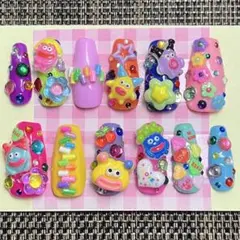 【現品】862番ネイルチップギャル派手韓国y2k平成女児モンスタービジュー個性