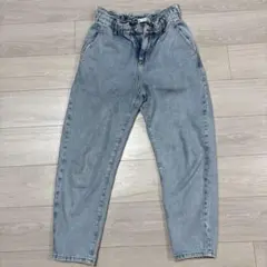 ZARA ハイウエストデニムパンツ ライトブルー
