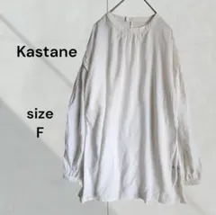 Kastane ホワイト BIG ブラウス チュニック F ゆったり 柔らかのサムネイル