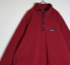 LAND'S END ランズエンド　スナップボタン　刺繍ロゴ　フリースジャケット