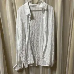 novem ホワイトシアーシャツ