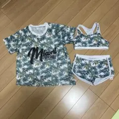 キッズ　ジュニア　セパレート水着　3点セット　サイズ　125〜140