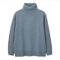 GU ローゲージタートルネックセーター　ユニセックス