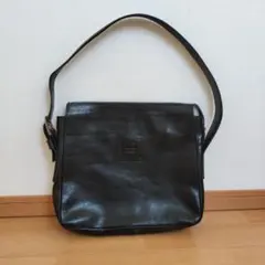 【美品】ヒロフ HIROFU ブラック レザー 本革 Hロゴ ショルダーバッグのサムネイル