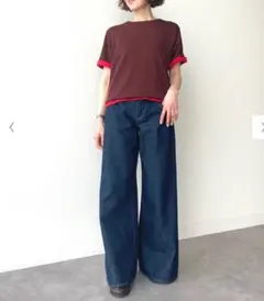 ユニクロ☆ローライズワイドジーンズ☆ユニクロC☆24