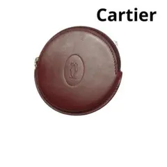 Cartier美品☆ バーガンディ コインケース