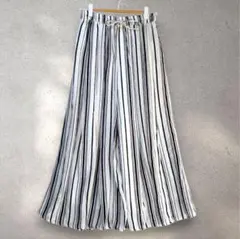 新品【 INGNI 】イング ストライプ柄ワイドパンツ M