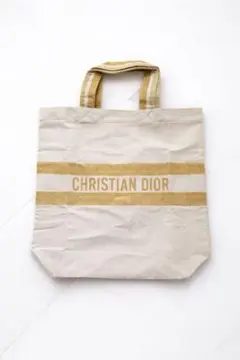 未使用Christian Dior トートバッグ キャンバス ゴールド