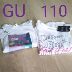 新品　ジーユー　gu　GU 　タンクトップ 半袖　Tシャツ　110サイズ　2枚