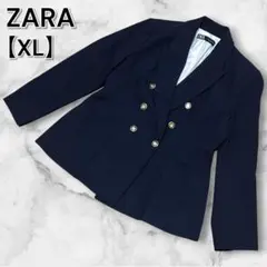 美品　ZARA テーラード　ダブルブレスト　ブレザー　ダブルジャケット　金ボタン
