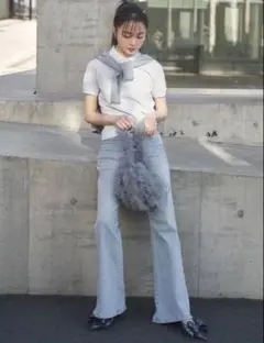 snidelサステナブルストレッチフレアデニムパンツ 00 ライトブルーのサムネイル
