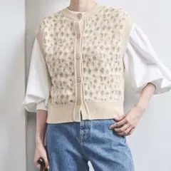 美品　UNITED ARROWS ジャカード 2WAY ニットベスト