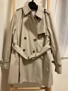 ビス　撥水、花粉カード　ショートトレンチコート　ベージュ　M