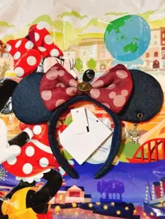 ディズニー　ミニー　デニム　ウエスタン　カチューシャ