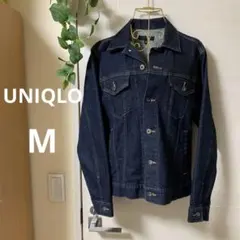 【UNIQLO】濃紺 デニムジャケット フロントポケット付き M