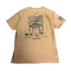 プリントTシャツ　イーグル　ミリタリー　半袖　ブラウン　XL 古着　8iのサムネイル