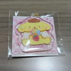 ポムポムプリン　いちご新聞　アクリルチャーム