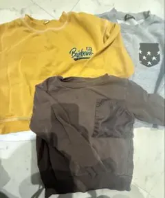 トレーナー3点セット（イエロー・グレー・ブラウン）