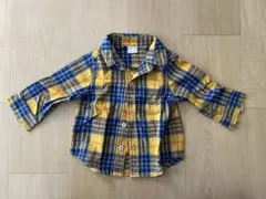 値下げしました!!petit main チェック柄長袖シャツ 80