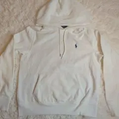 現行　ポロラルフローレン　ポニー　刺繍　プルオーバー　パーカー　 ホワイト