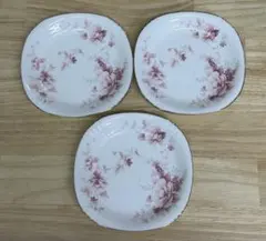 Noritake ボーンチャイナ 花柄皿 3枚セット
